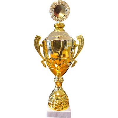 Kovový pohár s poklicí Zlatý Výška: 60,3 cm