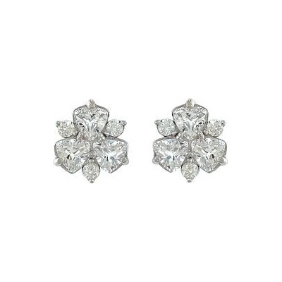Infinitysilver stříbrné náušnice zirkonový květ 438255