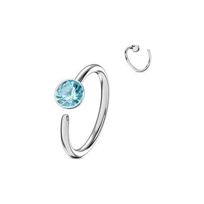 Šperky4U piercing do nosu ucha kruh se zirkonem N0024-Q