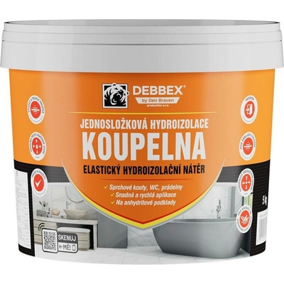 Den Braven Hydroizolační nátěr do koupelen, 2,5 kg, medově hnědý CH0289