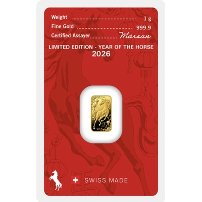 Argor-Heraeus zlatý slitek Rok Koně 2026 1 g – Hledejceny.cz