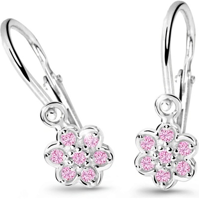 Cutie Jewellery dětské z bílého zlata C2746B-Pink