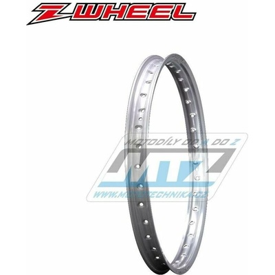 Ráfek motocyklový - rozměr 1,60x21" 36H (předvrtaný / 36 otvorů) ZETA Z-WHEEL W01-92418 - stříbrný (přední) ZW0192418