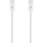 OBAL-ME Кабел OBAL-ME Super Fast USB-C към USB-C, Braided Cable, 60W, 1m, бял