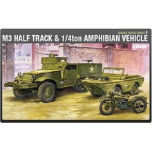 Academy M3 Half-track & 1: 4 ton Amphibian Vehicle Model Kit 13408 1: 72