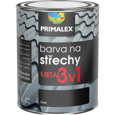 Primalex Metal 3v1 Farba na strechy 0,75L metal čierna