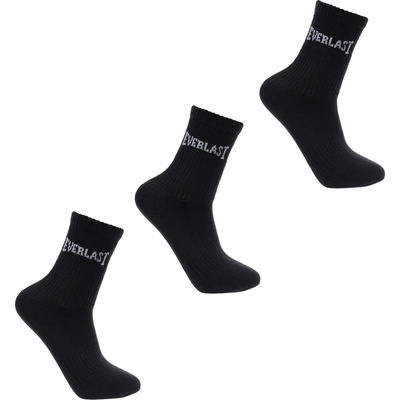 Everlast Юношески чорапи Everlast 3 Pack Crew Socks Junior - Black