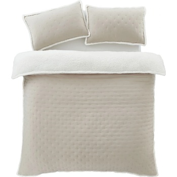 Catherine Lansfield Кремаво двойно спално бельо от шерпа 200x200 cm Cosy Nori - Catherine Lansfield (BD/58961/W/DQS/CR)