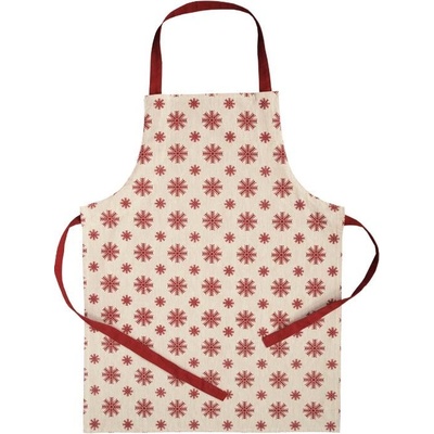 Scanquilt zástěra Dekoro vločky béžovočervená