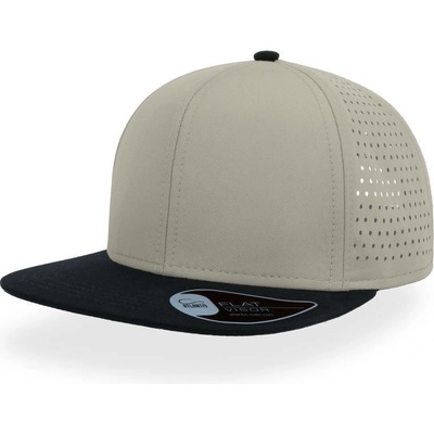 Atlantis Headwear Bank 6 panelová COT-33013385199 Šedá světlá/černá
