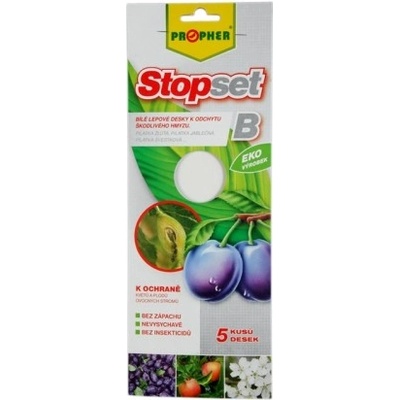 STOPSET B lepové dosky - biele 5 ks