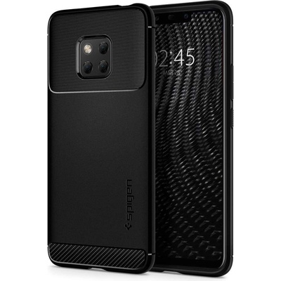 Spigen Rugged Armor Case - термополиуретанов кейс с най-висока степен на защита за Huawei Mate 20 Pro (черен-мат)
