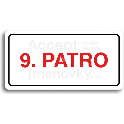 ACCEPT Piktogram 9. PATRO - bílá tabulka - barevný tisk