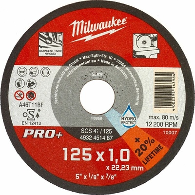 Milwaukee Rezný kotúč 125 × 1 mm 4932451487