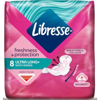 Libresse Превръзки с крилца Libresse - Ultra Long , 8 броя