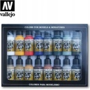 Příslušenství ke společenským hrám Vallejo: Basic Colors Acrylic 16 Airbrush Paint Set for Model and Hobby 17ml
