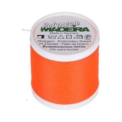 Vyšívací nitě PES Madeira Polyneon (400m) barva 1837 neon sunkist