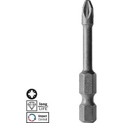 Skrutkovací bit Bosch Diamond Impact PZ2, L 50 mm - 2608522053