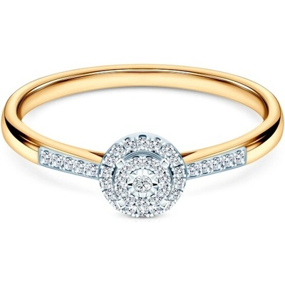 Savicki Zásnubný prsteň dvojfarebné zlato diamant SAVR77472 YW