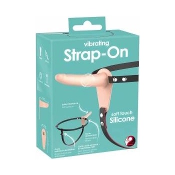 You2Toys Vibrating Strap-On System, Adjustable Harness, 15.7 cm, Black