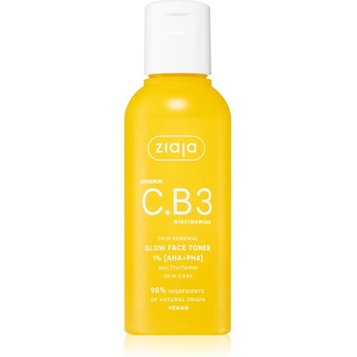 Ziaja Vitamin C. B3 Niacinamide ексфолиращ почистващ тоник с киселини 1% [aha+pha] 120ml