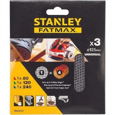 Stanley Brusné mřížky pro excentrickou brusku O 125 mm