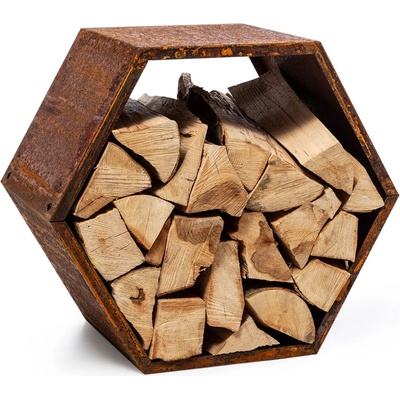 Blumfeldt Hexawood Rust, поставка за дърво, шестоъгълна форма, 50, 2 × 58 × 32 cm (GDI11-Hexawood-RS) (GDI11-Hexawood-RS)