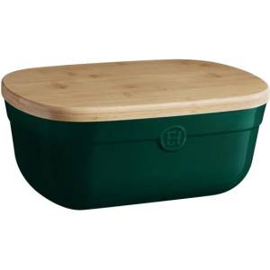 Emile henry (Франция) Кутия за хляб emile henry bread box с дъска - цвят зелен кедър (eh 8750-07)