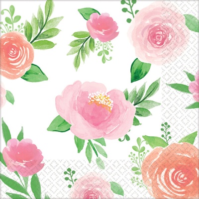 Amscan Ubrousky Floral Baby 25 x 25 cm