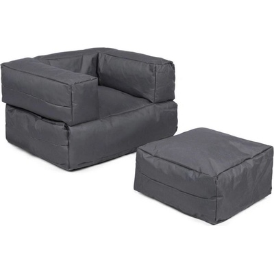 Asir Sedací vak s podnožkou 65x40 cm šedá