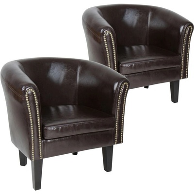 Miadomodo sada kresiel Chesterfield 58 x 71 x 70 cm hnedá