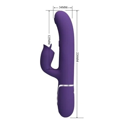 Party Up silikónový vibrátor typ králik nabíjateľný USB Alan