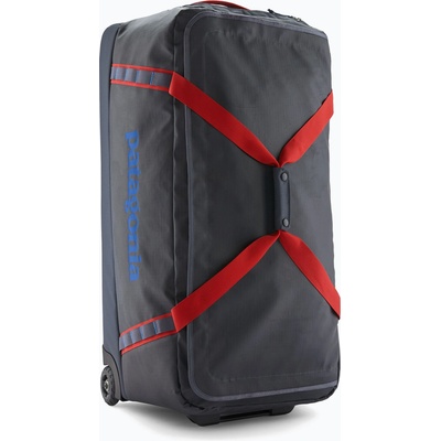 Patagonia Пътна чанта Patagonia Black Hole Wheeled Duffel 100 l smolder blue/amanita red