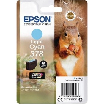 Epson 378 Squirrel Light Cyan мастилена касета 4, 8 мл, 360 страници (C13T37854010)