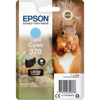 Epson 378 Squirrel Light Cyan мастилена касета 4, 8 мл, 360 страници (C13T37854010)