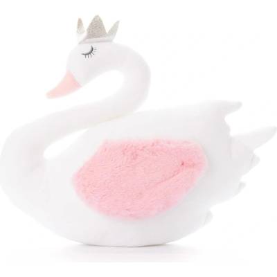 Tea Toys Плюшен лебед Tea, 32 см, Бял/Розов