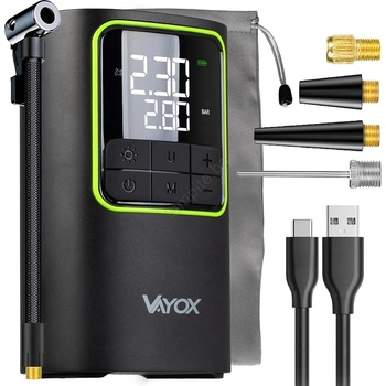 Vayox Цифров джобен компресор 5V 4000 mAh черен (BX0083)