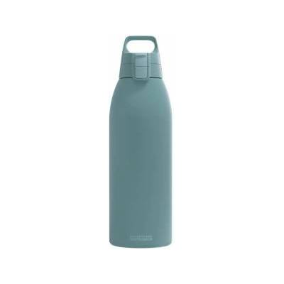 SIGG - Insulated drinking bottle - Thermos bottle Shield Therm One Morning Blue - carbonated drinks - leak-proof - dishwasher safe - BPA-free - 90% recycled stainless steel - gray blue - 1.5L - 6218.80