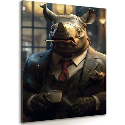 Obraz zvířecí gangster nosorožec - 80x120