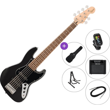 Squier Affinity Series Jazz Bass VI LRL SET 2 Black Metallic 6-струнна бас китара