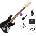 Squier Affinity Series Jazz Bass VI LRL SET 2 Black Metallic 6-струнна бас китара