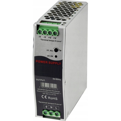 BERGE LED zdroj na DIN lištu 24V - 120W - 5A PS-DIN-24V-120W