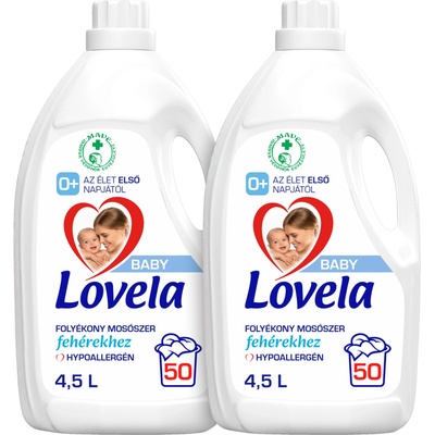 Lovela Baby Хипоалергенен течен перилен препарат за бели дрехи 2x4, 5L - 100 изпирания (5999109520760)