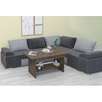 Голд - Аполо Разтегателна маса ЕЛИ с повдигащ механизъм дъб марон