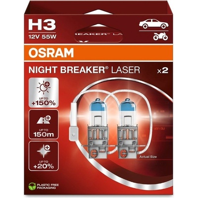 Osram Night Breaker Laser H3 PK22s 12V 55W