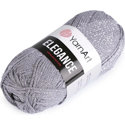 Pletací příze Elegance lurex 50 g Varianta: 5 (102) šedá stříbrná, Balení: 1 ks 47193/108952/216870