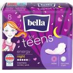 Bella For Teens Дамски нощни превръзки Sensitive, коприна, 8 броя