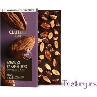 Cluizel hořká s karamelizovanými mandlemi 72% 100 g