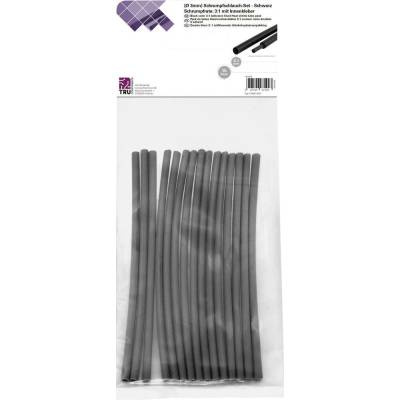 TRU COMPONENTS T1902CA031 sada zmršťovacých bužírok čierna 3 mm 1 mm Pomer zmrštenia:3:1 15 ks