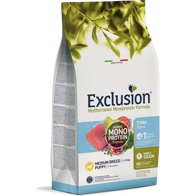 Exclusion Mediterraneo Monoprotein Formula Medium Breed Puppy 11-30 kg tuniak 12 kg